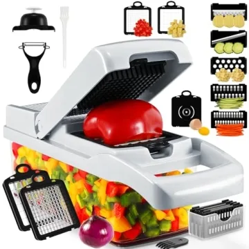 Professional Vegetable Chopper with 9 Blades & Container