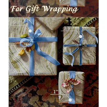 Blue Velvet Ribbon for Gift Wrapping and Decorating