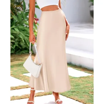 BTFBM Women's Satin Mermaid Maxi Skirt for All Occasions