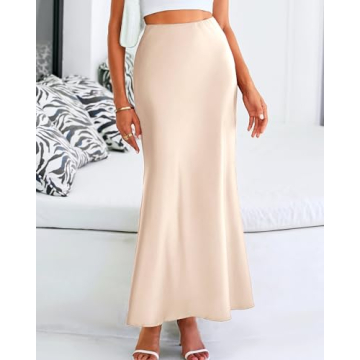 BTFBM Women's Satin Mermaid Maxi Skirt for All Occasions