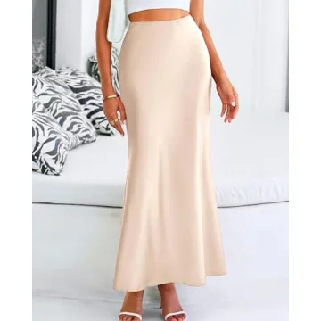 BTFBM Women's Satin Mermaid Maxi Skirt for All Occasions
