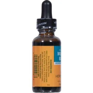 Herb Pharm Certified Organic Mullein Blend Liquid Extract for Respiratory System Support - 1 Ounce