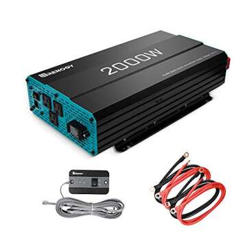 Renogy 2000W 12V Pure Sine Wave Inverter with USB Port and AC Port