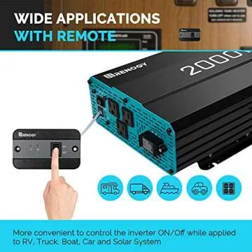 Renogy 2000W 12V Pure Sine Wave Inverter for Solar Power