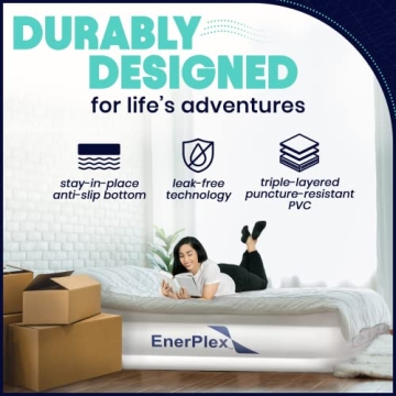 EnerPlex Twin Air Mattress with Built-in Pump for Comfort Anywhere