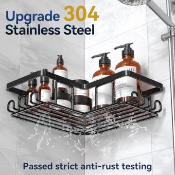 YASONIC Rustproof Stainless Steel Shower Caddy 3-Pack