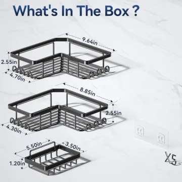 YASONIC Rustproof Stainless Steel Shower Caddy 3-Pack