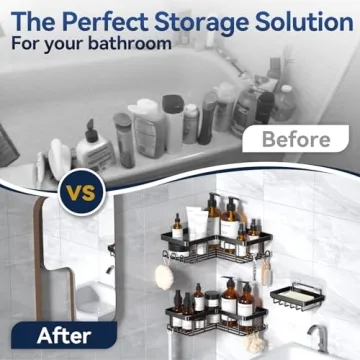 YASONIC Rustproof Stainless Steel Shower Caddy 3-Pack