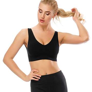 Plus Size Wireless Sports Bra for Comfort & Style - TOBWIZU