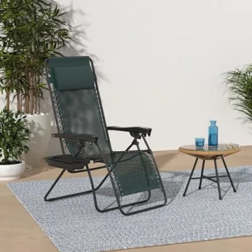 Adjustable Zero Gravity Lounge Chairs with Cup Holders
