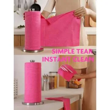 itanso Tear-A-Rag Roll - 50 Pack, 12 x 12" Microfiber Cleaning Cloth for Home, Auto and Shop