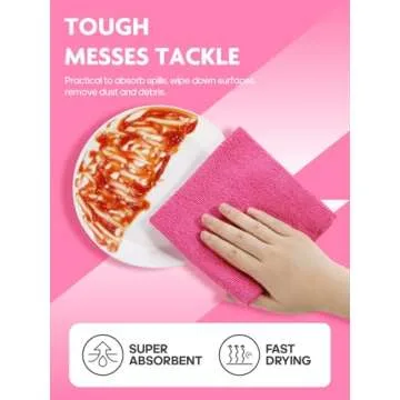 itanso Tear-A-Rag Microfiber Cloths - 50 Pack in Magenta