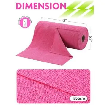 itanso Tear-A-Rag Microfiber Cloths - 50 Pack in Magenta