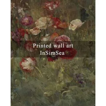 InSimSea Framed Canvas Wall Art Vintage Decor, Classical Flower Paintings Vintage Wall Art Decor for Living Room, Retro Nature Floral Art Work Wall Decorations for Bedroom Home Wall Decor, 9"x11"