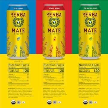 Guayakí Yerba Mate, Organic Energy Drink Alternative, Variety Pack, 150mg Natural Plant Based Caffeine, Better for You Energy & Focus, No Jitters or Crash, 15.5 Oz (Pack of 12) (Packaging May Vary)
