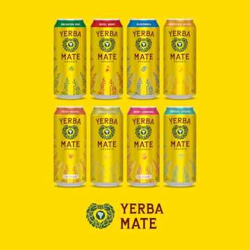 Guayakí Yerba Mate, Organic Energy Drink Alternative, Variety Pack, 150mg Natural Plant Based Caffeine, Better for You Energy & Focus, No Jitters or Crash, 15.5 Oz (Pack of 12) (Packaging May Vary)