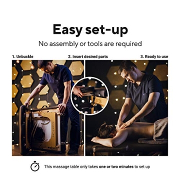 Luxton Memory Foam Massage Table Portable Flexible Comfort