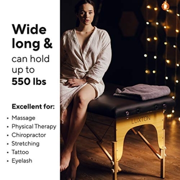 Luxton Memory Foam Massage Table Portable Flexible Comfort