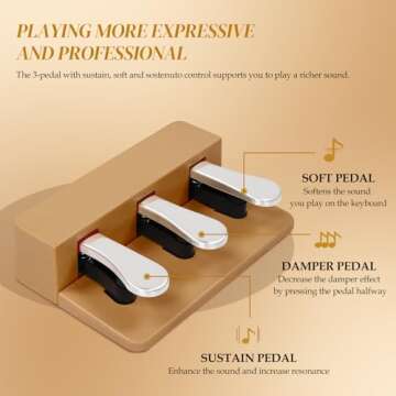 Ktaxon 88 Key Digital Piano Set for Beginners - Wood Finish