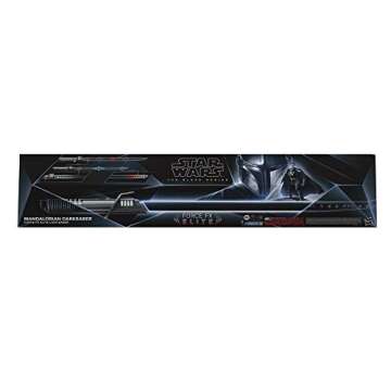 STAR WARS The Black Series Mandalorian Darksaber Force FX Elite Lightsaber with Advanced LEDs, Sound...