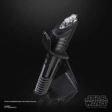 STAR WARS The Black Series Mandalorian Darksaber Force FX Elite Lightsaber with Advanced LEDs, Sound Effects, Adult Collectible Roleplay