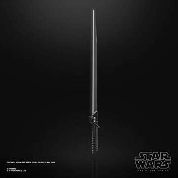 STAR WARS The Black Series Mandalorian Darksaber Force FX Elite Lightsaber with Advanced LEDs, Sound Effects, Adult Collectible Roleplay