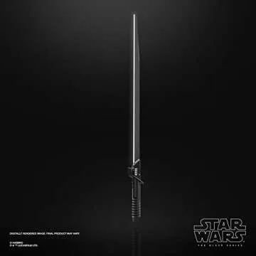 STAR WARS The Black Series Mandalorian Darksaber Force FX Elite Lightsaber with Advanced LEDs, Sound Effects, Adult Collectible Roleplay