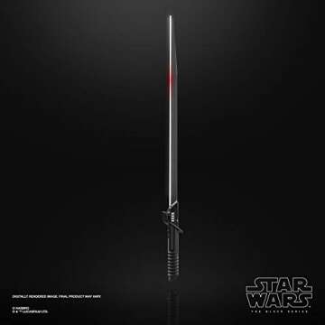 STAR WARS The Black Series Mandalorian Darksaber Force FX Elite Lightsaber with Advanced LEDs, Sound Effects, Adult Collectible Roleplay