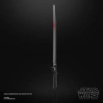 STAR WARS The Black Series Mandalorian Darksaber Force FX Elite Lightsaber with Advanced LEDs, Sound Effects, Adult Collectible Roleplay
