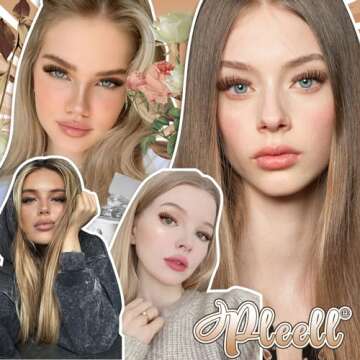 Pleell Brown Lash Clusters Fluffy Cluster Eyelash Extensions 50D Natural Eyelash Clusters 10-18MM 180Pcs Brown Wispy Cluster Individual Lashes DIY Eyelashes Extension at Home