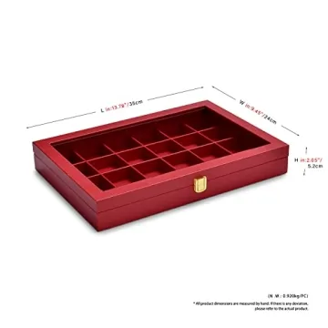 Oirlv Luxury 24 Grid Jewelry Tray with Acrylic Lid