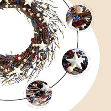 Charming Patriotic 16 Inch Wreath for Independence Day