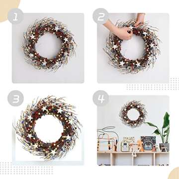 Charming Patriotic 16 Inch Wreath for Independence Day