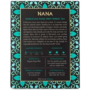 Mina Nana Organic Moroccan Mint Herbal Tea - Refreshing Experience
