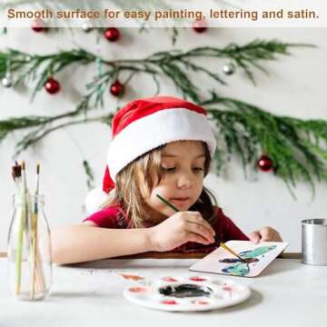 Fuyit Unfinished Wood Pieces, 50Pcs 5 x 5 Inch Blank Natural Wood Square Wooden Cutouts Board for DIY Crafts Painting, Scrabble Tiles, Coasters, Decoration