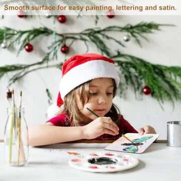 Fuyit Unfinished Wood Pieces, 50Pcs 5 x 5 Inch Blank Natural Wood Square Wooden Cutouts Board for DIY Crafts Painting, Scrabble Tiles, Coasters, Decoration