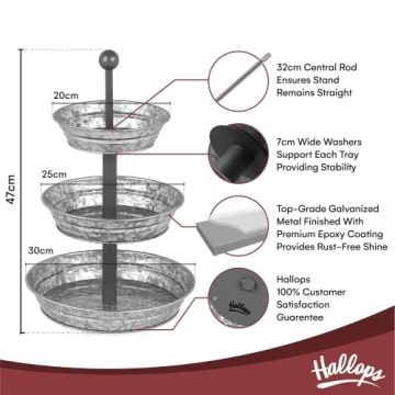 Hallops 3 Tier Serving Tray - Ideal for Any Occasion