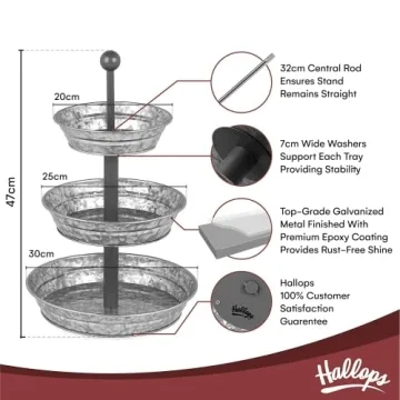 Hallops 3 Tier Serving Tray - Ideal for Any Occasion