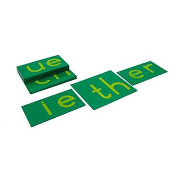 Montessori Sandpaper Double Letters for Early Readers
