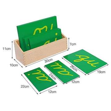 Montessori Sandpaper Double Letters for Early Readers