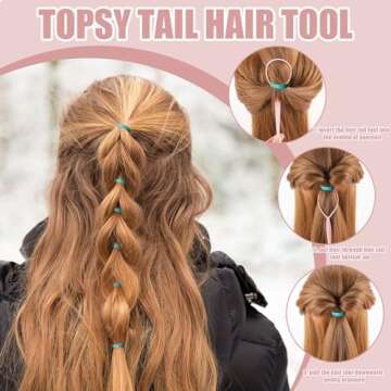 2400 Pcs Colorful Rubber Bands Hair Ties with Tools