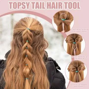 2400 Pcs Colorful Rubber Bands Hair Ties with Tools