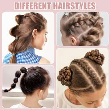 2400 Pcs Colorful Rubber Bands Hair Ties with Tools