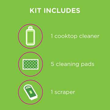 Affresh Cooktop Cleaning Kit, Safe for Glass & Ceramic Cooktops, Includes 5 oz cleaner, 5 pads, 1 sc...