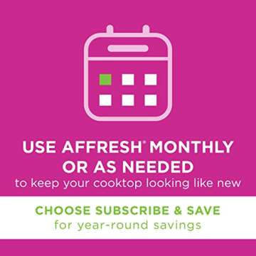 Affresh Cooktop Cleaning Kit, Safe for Glass & Ceramic Cooktops, Includes 5 oz cleaner, 5 pads, 1 scraper