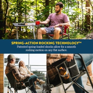GCI Outdoor Freestyle Rocker XL Portable Folding Rocking Chair and Outdoor Camping Chair