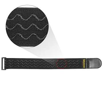 Trilancer Elastic Cinch Straps with Anti-Slip Strips, 24 "x 2" (4 Pack) Multipurpose Hook and Loop B...