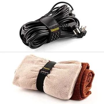 Trilancer Elastic Cinch Straps with Anti-Slip Strips, 24 "x 2" (4 Pack) Multipurpose Hook and Loop Bundling Straps for Hose, Cords, Bike, Luggage, Camping, Yoga Mats