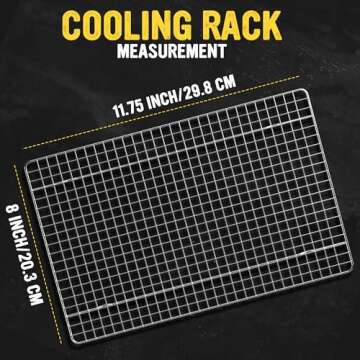 Utopia Kitchen 02 Pack Cooling Racks for Baking Stainless Steel Wire Cookie Rack Fits Jelly Roll She...