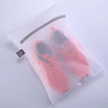 Kimmama Laundry Bag Mesh Wash Bags, Washing Machine Wash Bag, Net Washer Sack with Zipper, Dryer Pouch for Cleaning and Drying Cloths, Garment, Sweater, Delicates, lingerie, Bra, Sock,Toys, Cap, Shoes